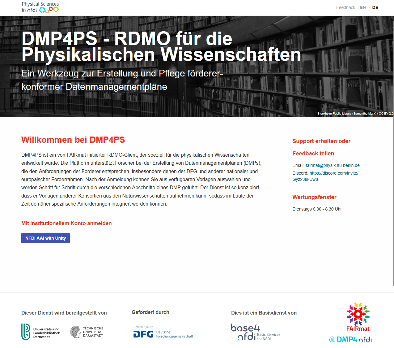 Physical Sciences RDMO