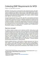 Collecting DMP Requirements for NFDI - Report on DMP4NFDI activities (1.0.0)