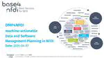 DMP4NFDI - machine-actionable Data and Software Management Planning in NFDI (NFDITalks series)