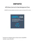 DMP4NFDI - NFDI Basic Service for Data Management Plans. Proposal Integration Phase