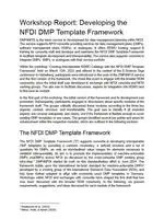 Workshop Report: Developing the NFDI DMP Template Framework