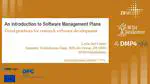 An introduction to Software Management Plans